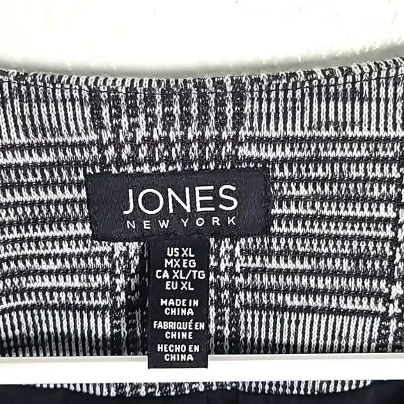 Jones New York Gray & White Tweed Coat, Size XL - Picture 13 of 14